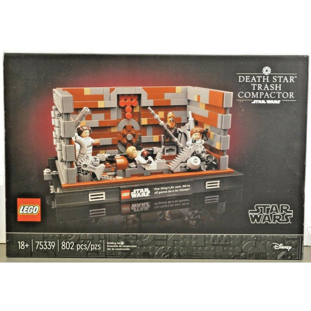 Lego Star Wars Death Star Trash Compactor 75339 Disney 802 Pcs RS2-2