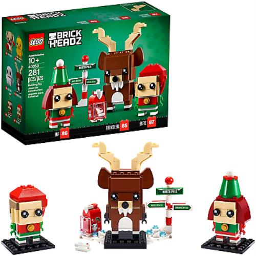 Lego Brickheadz Reindeer Elf and Elfie Building Toy 2020 Christmas Gift Kids