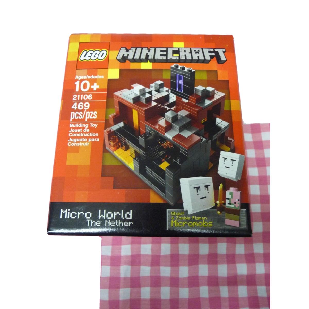Lego Minecraft Micro World The Nether Set 21106 Ghast Zombie Pigman