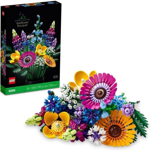 Lego Icons Wildflower Bouquet 10313 Building Kit 939 Pieces