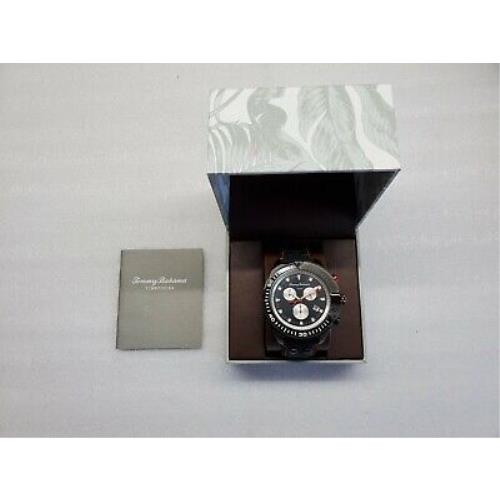 Tommy Bahama Chronograph Date Black Canvas Strap Men`s Watch TB00004-01