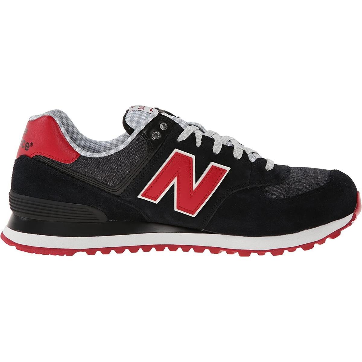 New Balance Men`s ML574VTK Picnic Pack Running Shoes Black Red Size 13