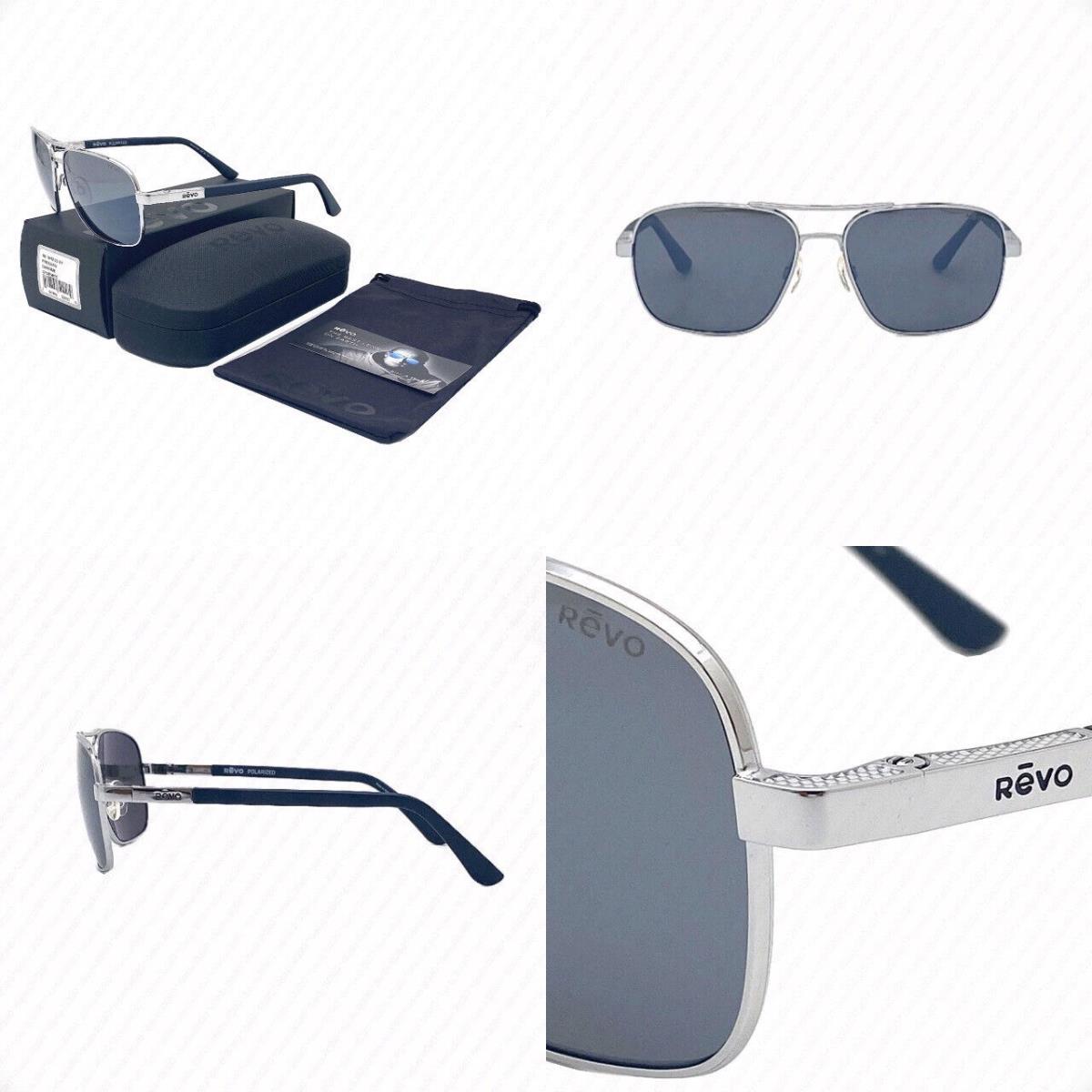 Revo Freeman RE1012 03 GY 58mm Chrome W/graphite Polarized Lenses Sunglasses