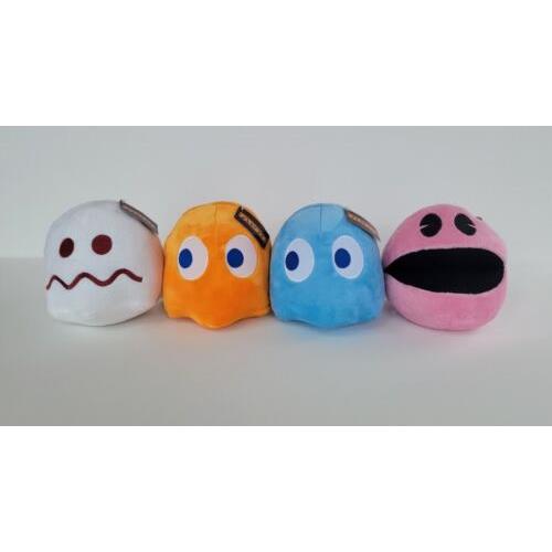 4 Pack of 7 Namco Bandai Pacman Clyde Ghost Stuffed Animal Plush Collectibles