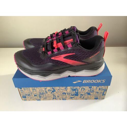 Brooks Caldera 5 Women`s Trail Running Hiking Shoes - Black/pink - Sz 9.5