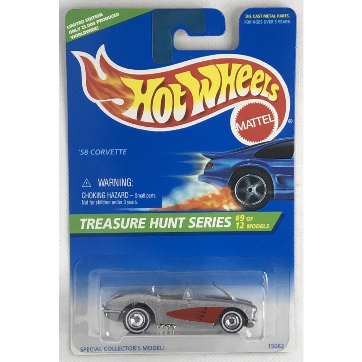 1996 Hot Wheels Treasure Hunt Series `58 Corvette Limited Edition 9 Of 12