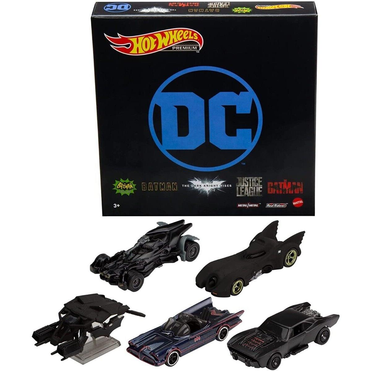 2022 Hot Wheels Premium Batman Bundle 5-Pack Fan-favorite Batmobile Castings
