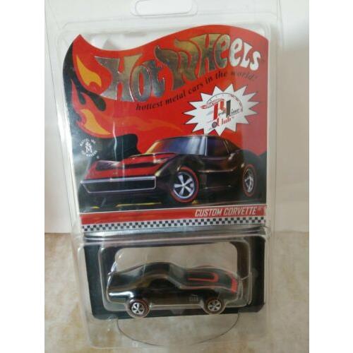 Mattel Hot Wheels Rlc Exclusive Black Custom 68 Corvette Serial 15792/25000