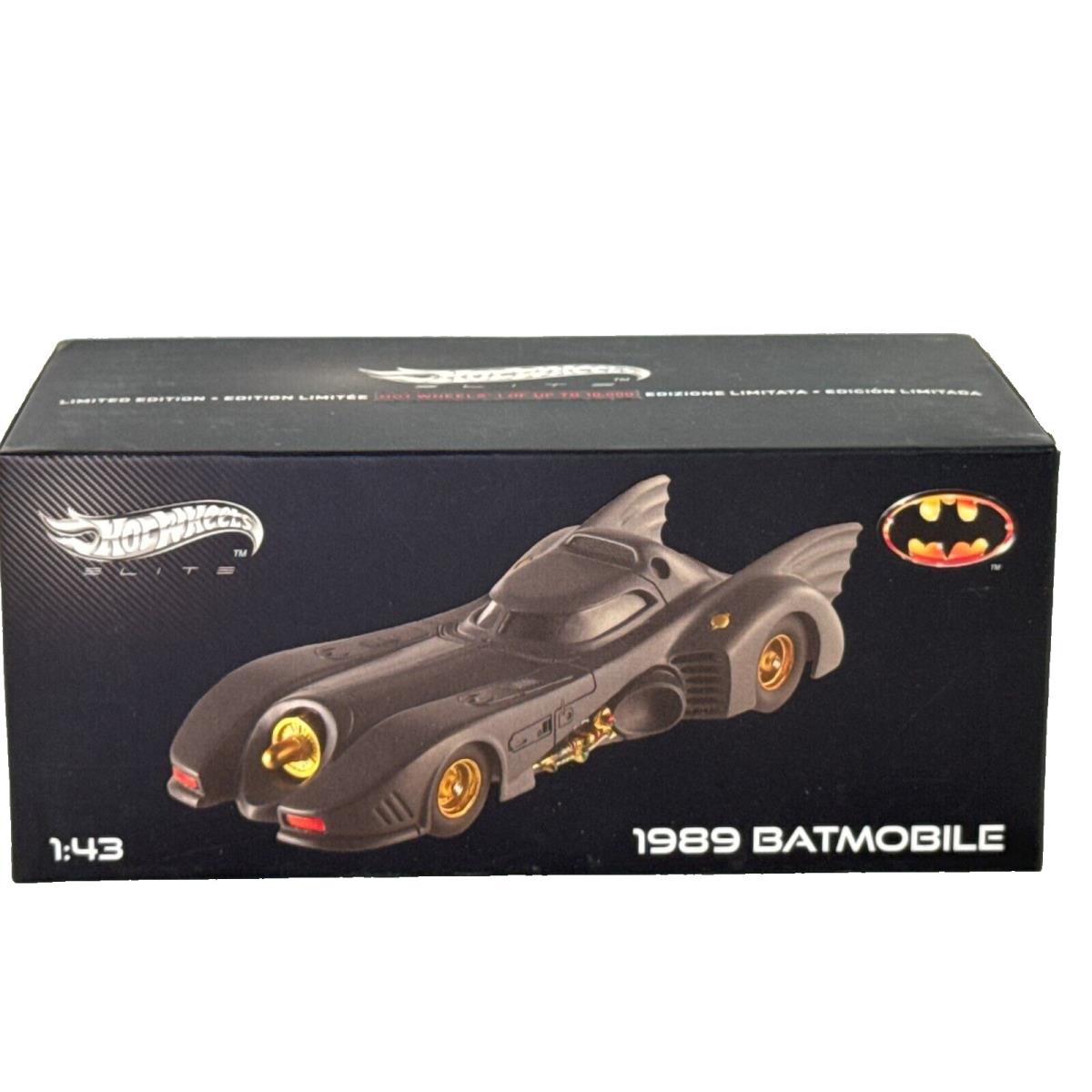 Hot Wheels Elite Batman Batmobile 1:43 DC Comics Limited Edition X5494 14451 - Black