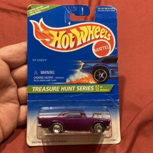 Hot Wheels `57 Chevy Treasure Hunt Series 7/12 Limited Edition Purple-read