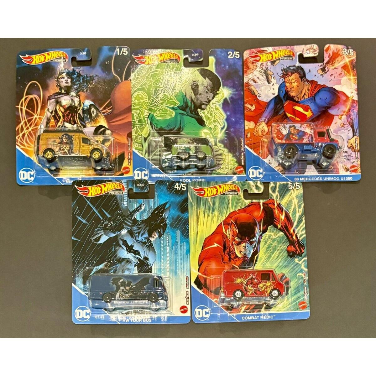 Hot Wheels Premium Pop Culture DC Comics Complete Set Of 5 - Multi-Color