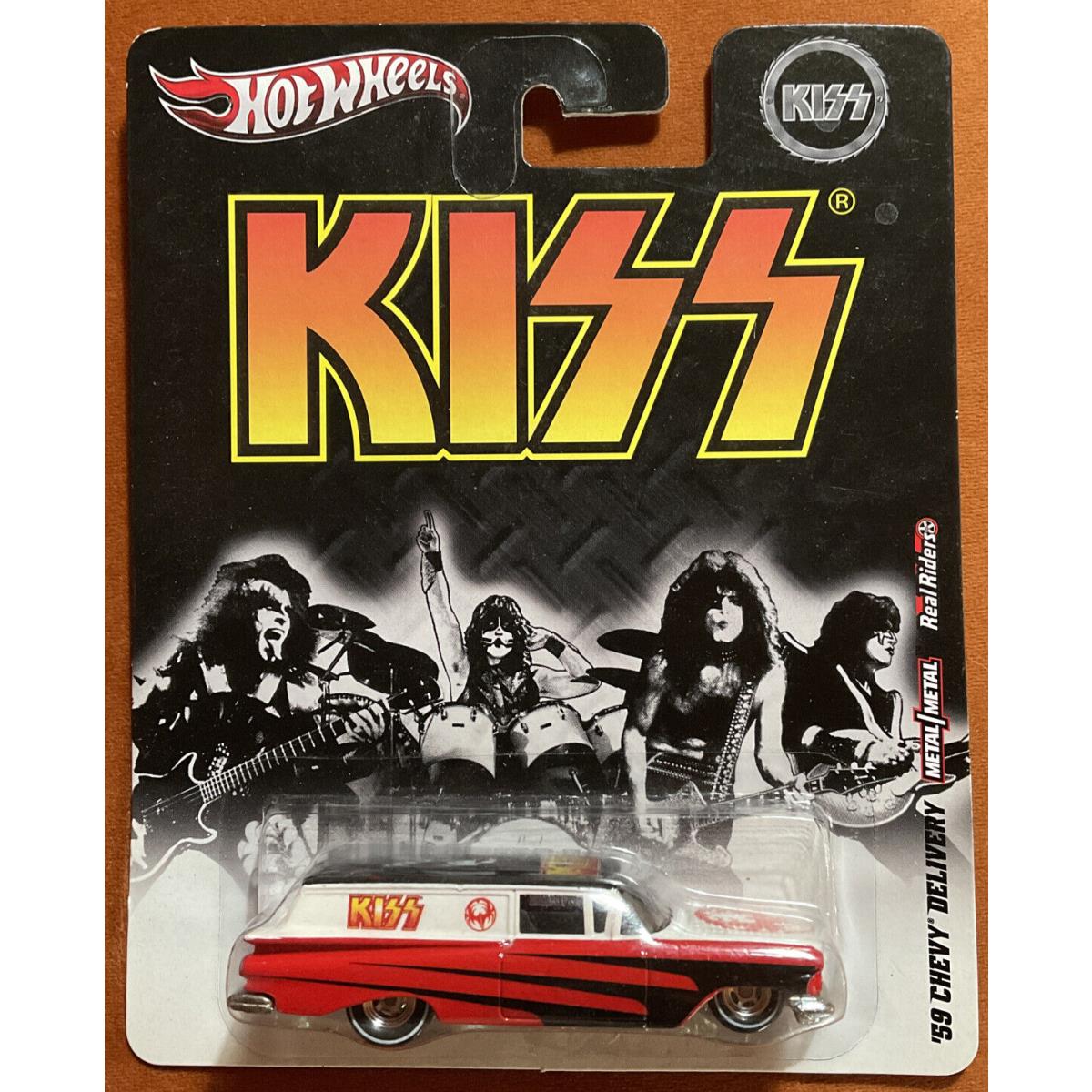 Kiss Hot Wheels `59 Chevy Delivery Real Riders W6649-0910 ASST.V2184 ON Card