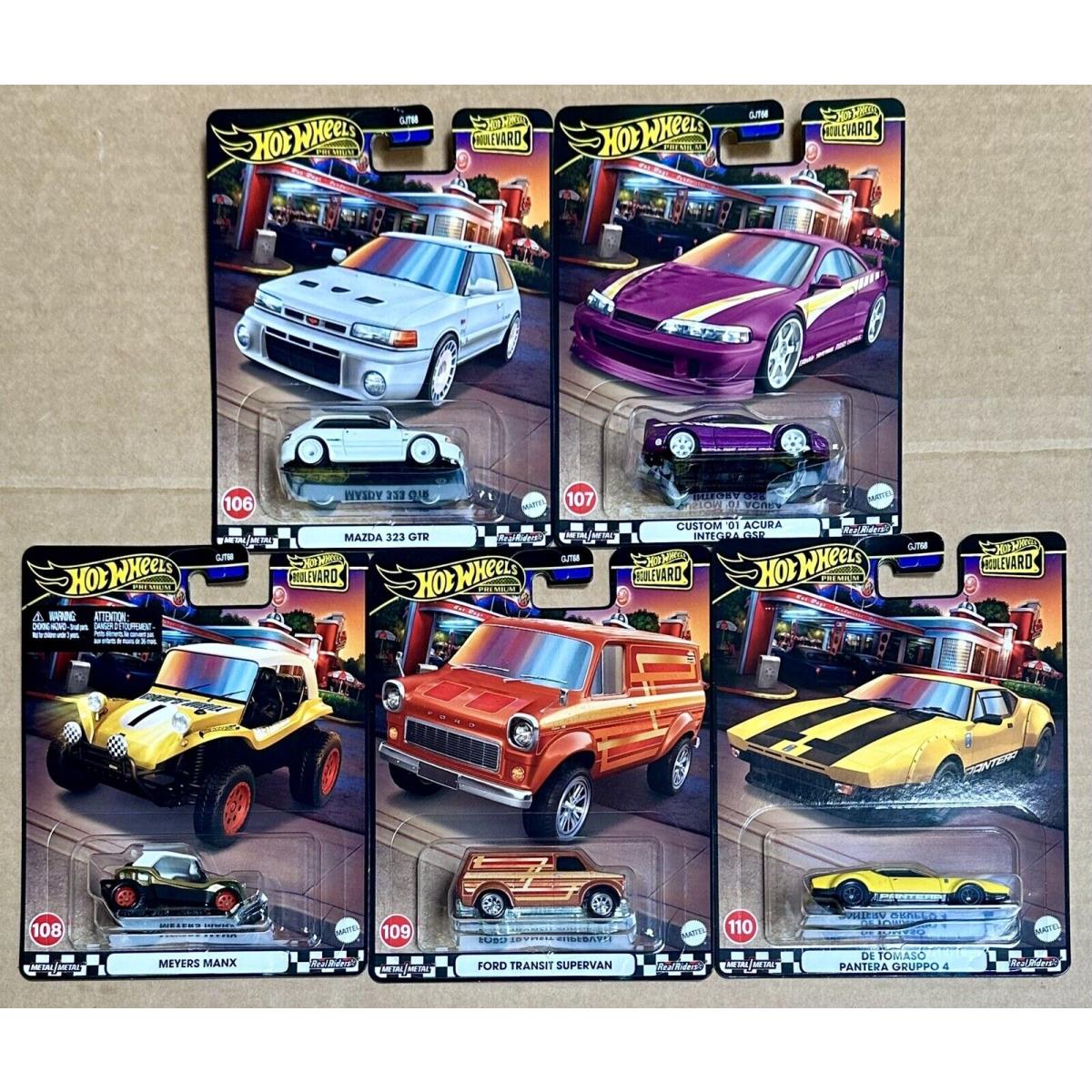 2024 Hot Wheels Premium Boulevard 106-110 GJT68-956Y Complete Set of 5