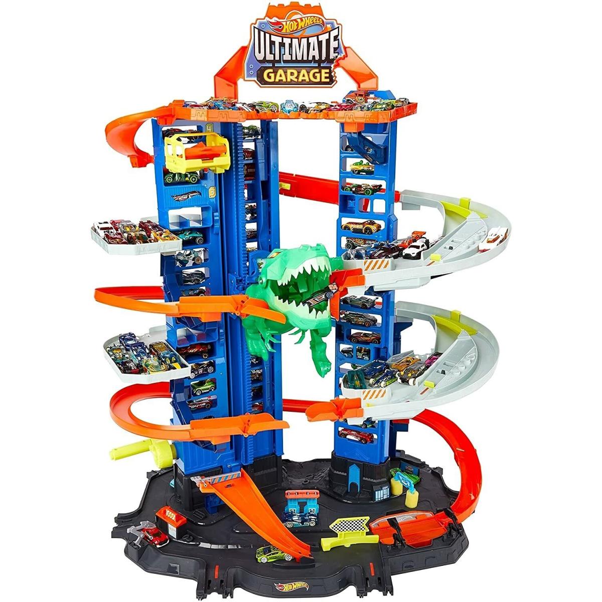 Hot Wheels City Ultimate Garage GJL14 T-rex Multi- Level Playset Christmas Gift