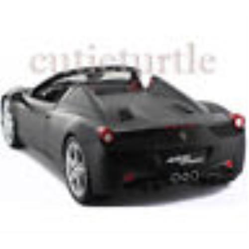 Hot Wheels Elite Ferrari 458 Italia Spider 1:18 Diecast X5485 Matte Black - Black