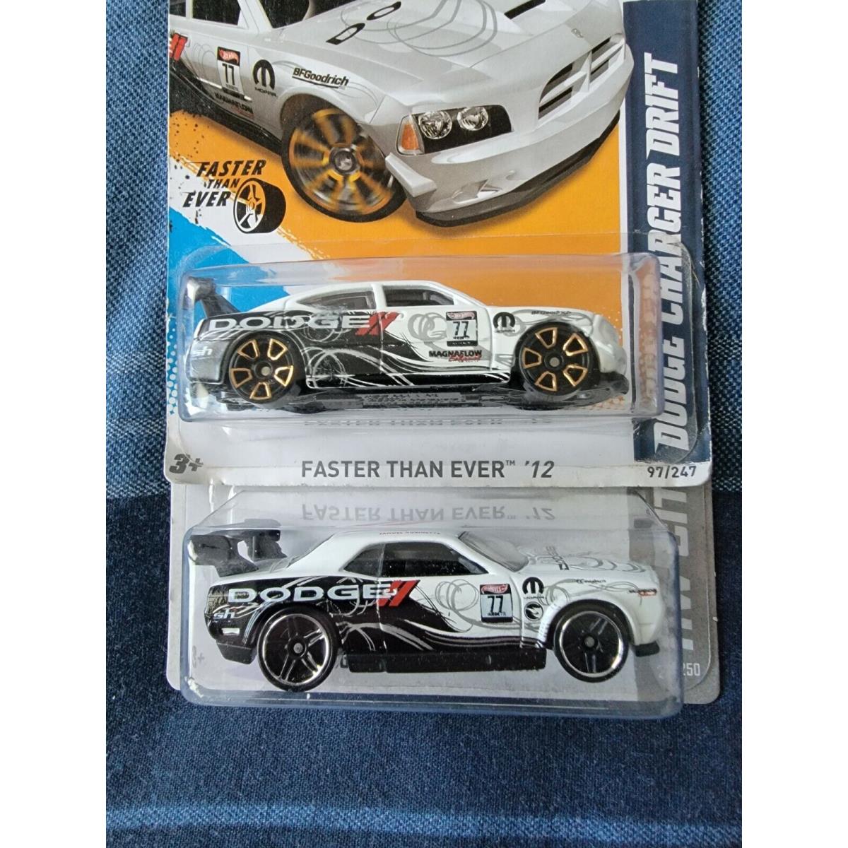 Hot Wheels Charger and Challenger Set OF Two Variations Drift Cars