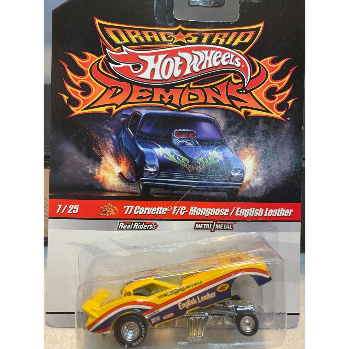 1/64 Hot Wheels Drag Strip Demons 1977 Corvette F/c Mongoose English Leather