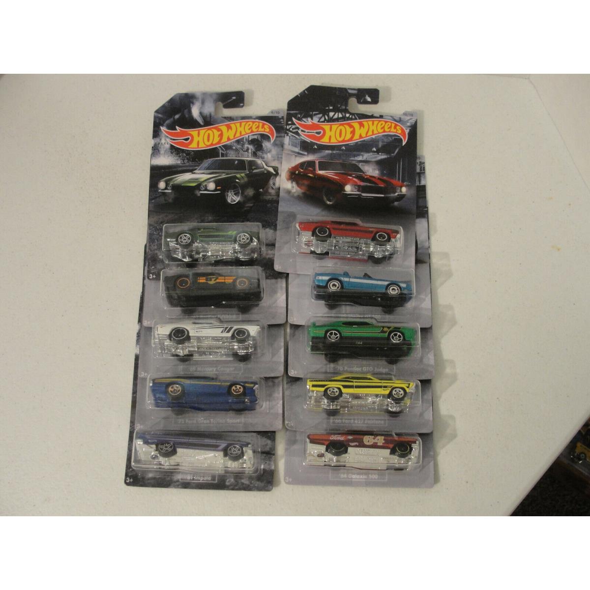 2020 Hot Wheels American Steel Complete Set of 10 Cars Walmart Exclusive