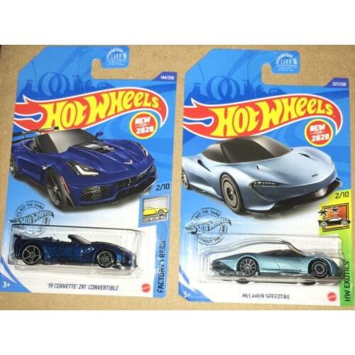 Mclaren Speedtail 227 Exotics 2/10 2020 Hot Wheels Case 144 19 Corvette ZR1