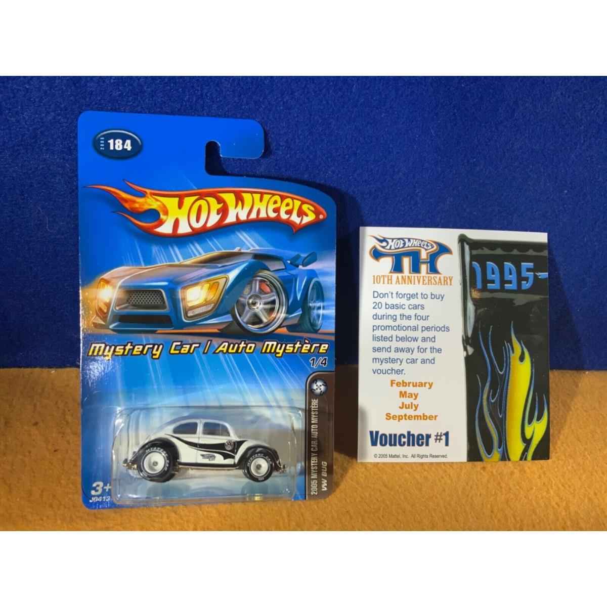 L9-97 Hot Wheels Mystery Car - VW Bug - 2005 with Voucher 1