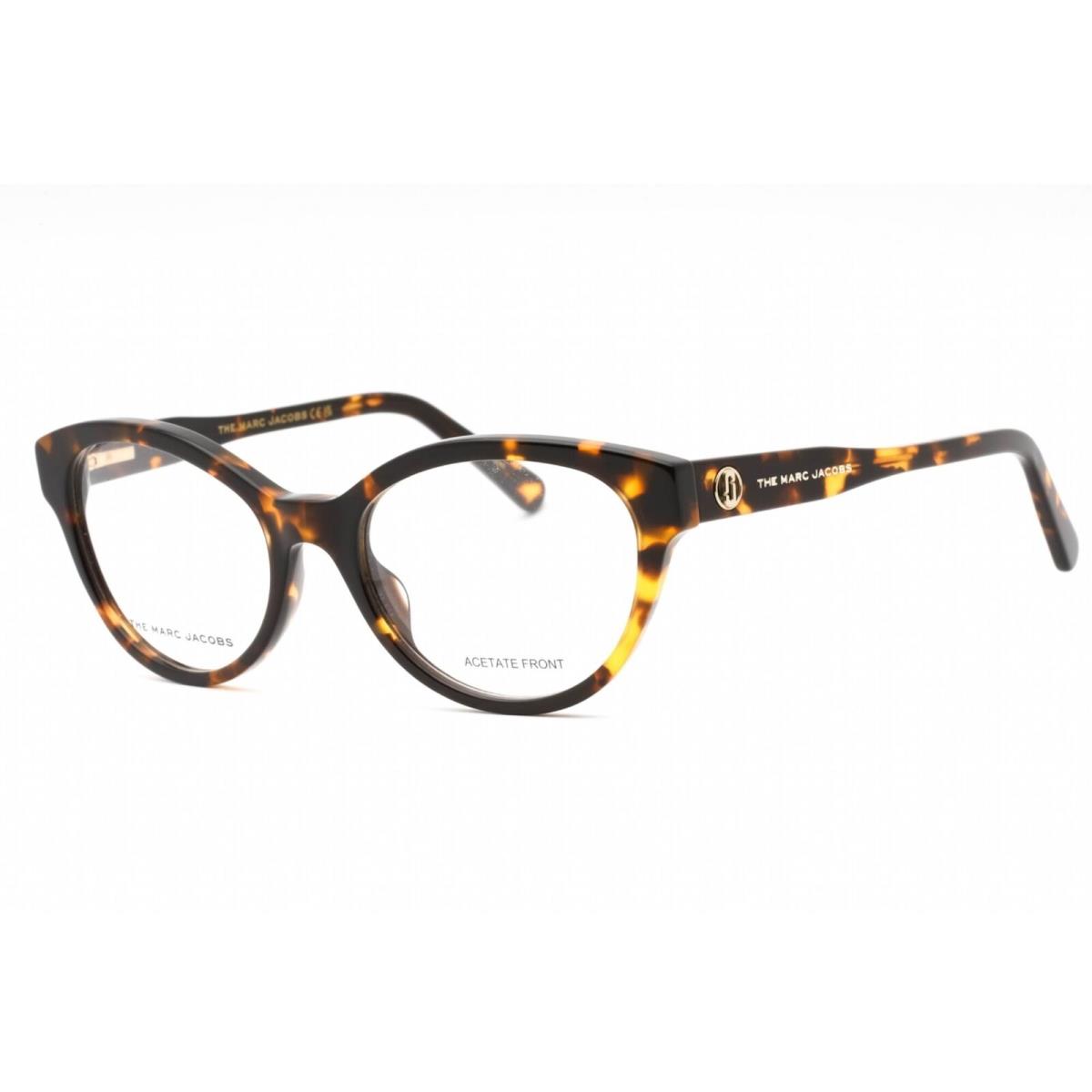 Marc Jacobs Women`s Eyeglasses Havana Cat Eye Full Rim Frame Marc 628 0086 00