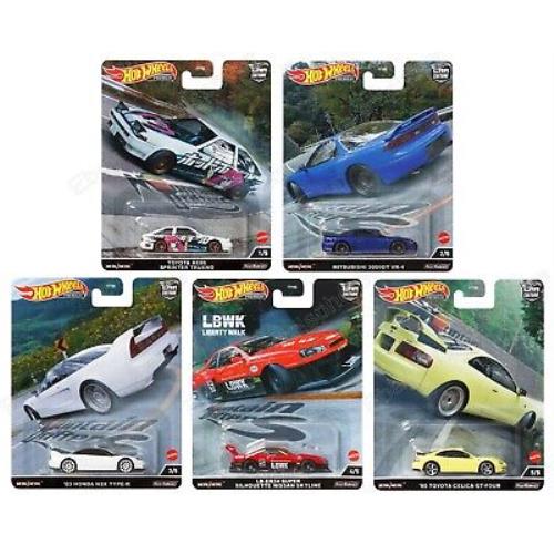 Hot Wheels Premium Car Culture 2022 Mountain Drifters 957L Set of 5 - In Stock