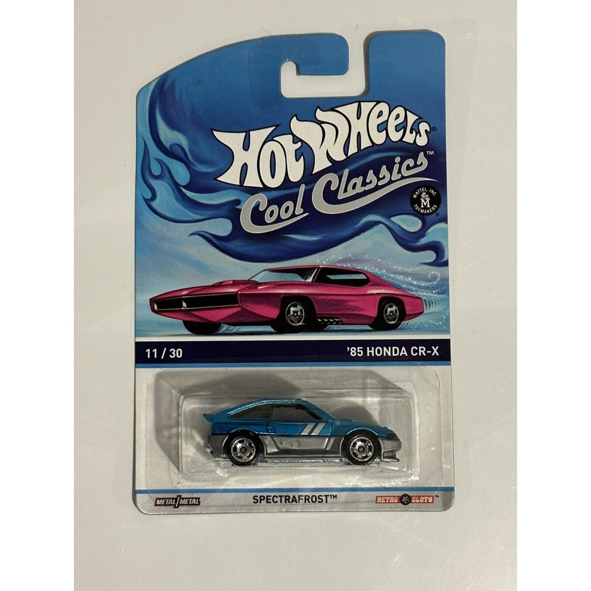 Hot Wheels `85 Honda Cr-x Cool Classics Spectrafrost Blue Crx