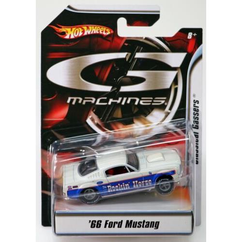 Hot Wheels 1966 Ford Mustang G Machines Classics Gassers M2352 2007 Wht 1:50