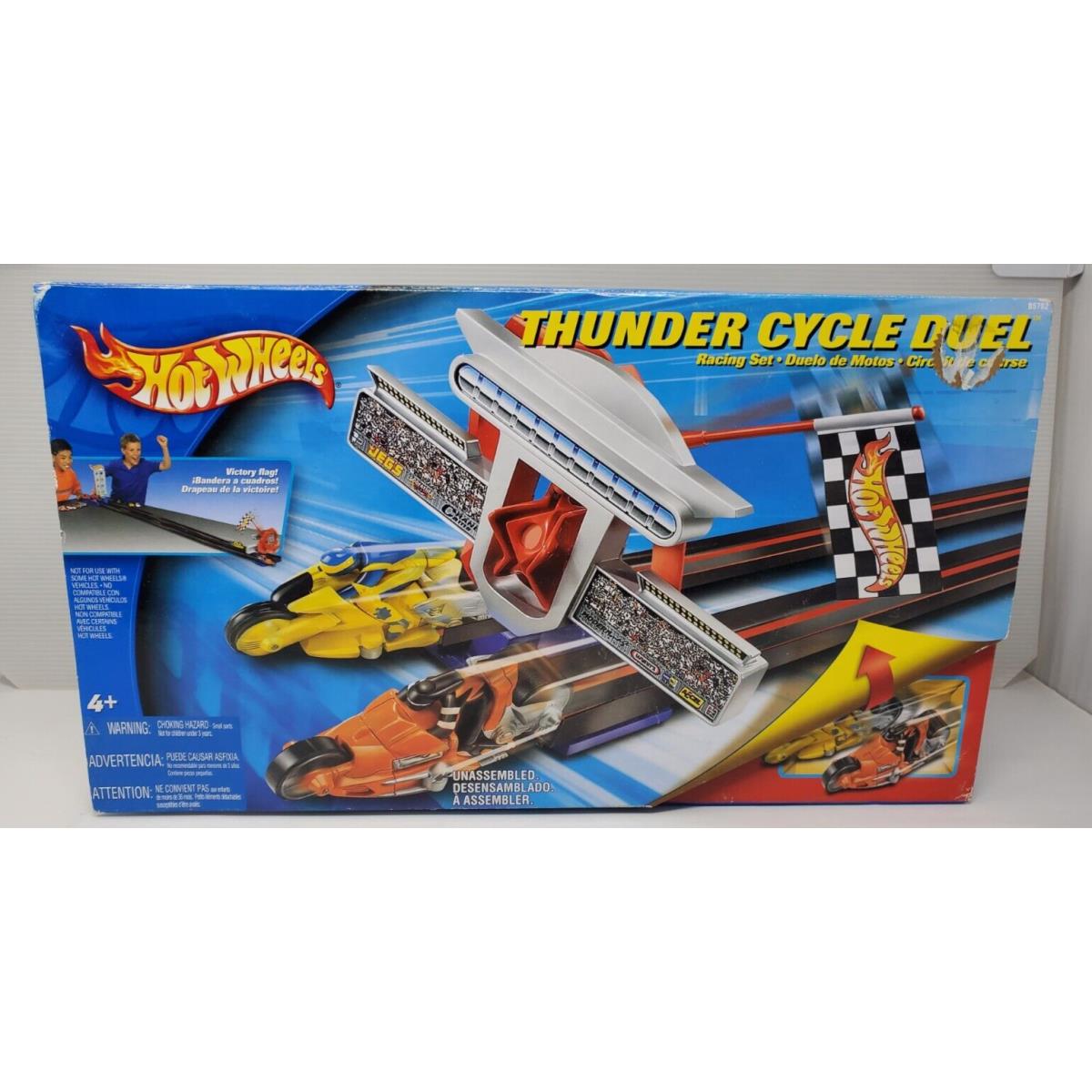 Thunder Cycle Duel Hot Wheels Cycle Car Race Track Set Vintage 2003