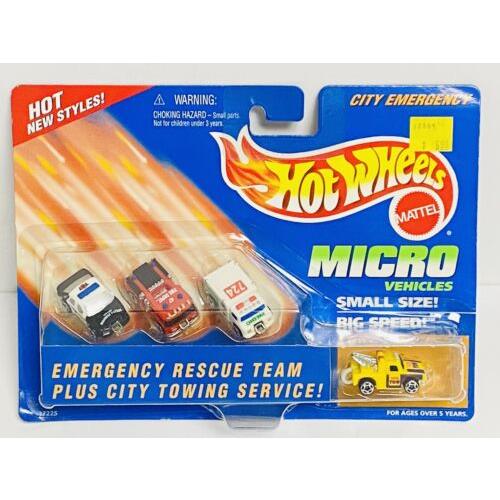Hot Wheels Micro Machines Emergency Rescue Team Plus City Towing Set