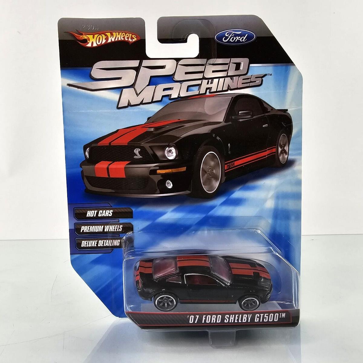 2009 Hot Wheels Speed Machines 2007 Ford Shelby GT500 Black 1/64