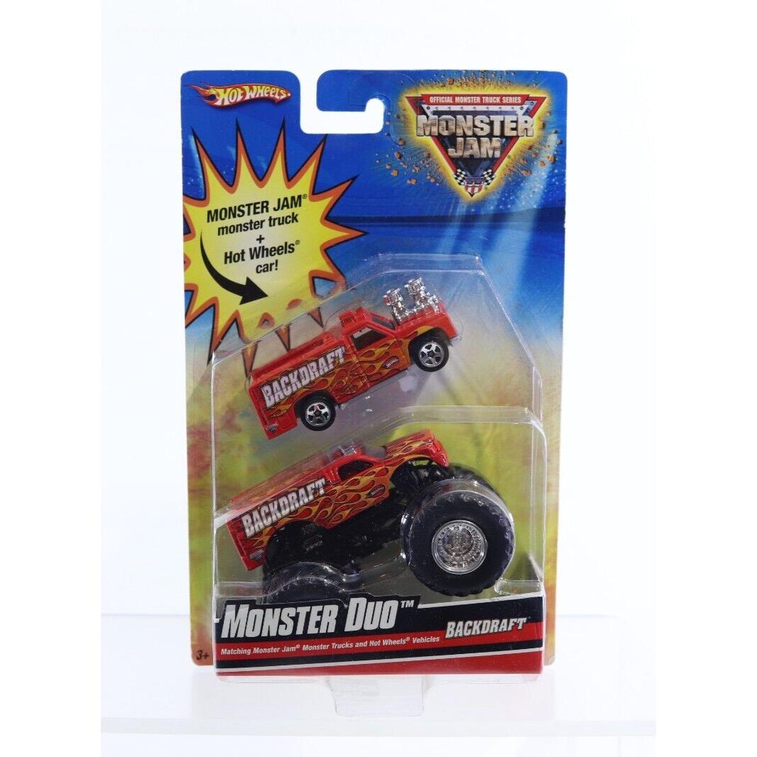 Hot Wheels Monster Jam Monster Duo Backdraft Truck Nip