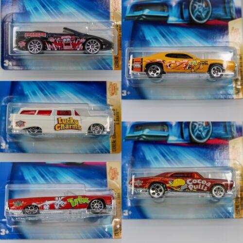 Hot Wheels 2004 Cereal Crunchers 5-Car Complete Collection 113-117