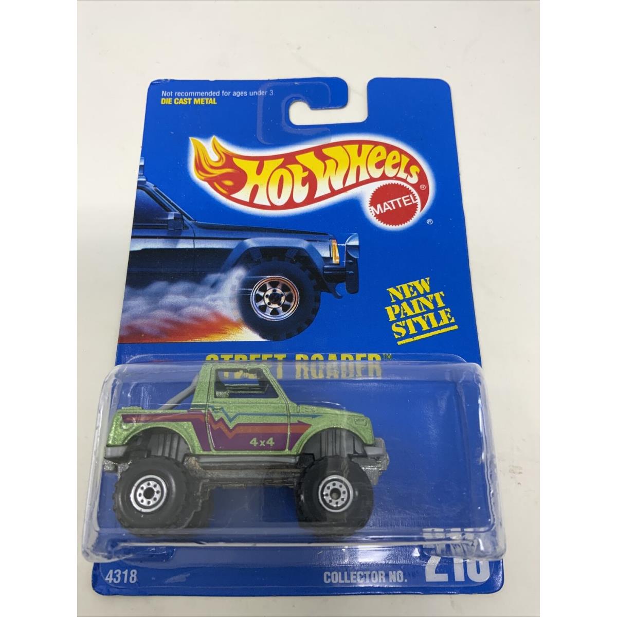 Hot Wheels 1991 Blue Card Street Roader 218 Paint Style Card