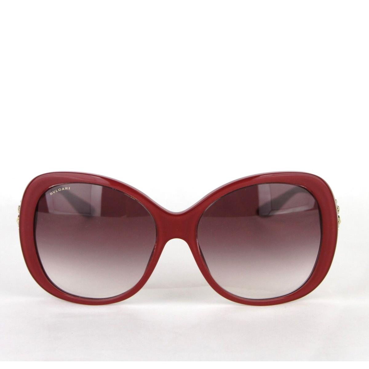 Bvlgari Oversized Round Raspberry Sunglasses W/flower Crystal 8171-B 5380/8H