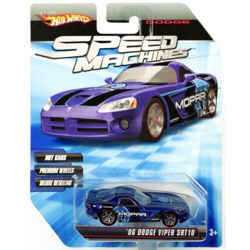Hot Wheels `06 Dodge Viper SRT10 Speed Machines Series T4440 Nrfp 2009 Blue 1:64