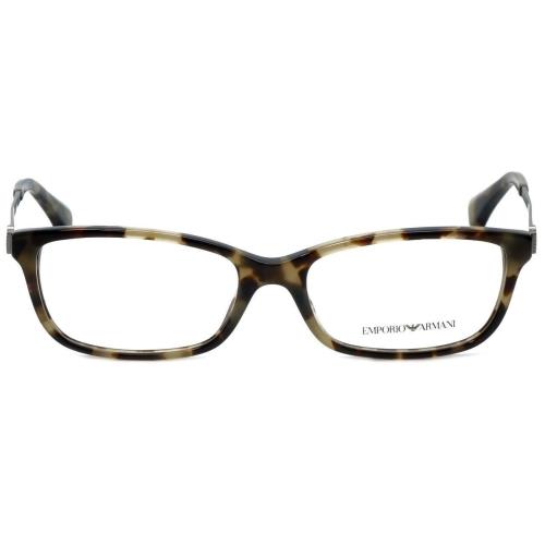 Emporio Armani Designer Reading Glasses EA3031-5234-55 mm Havana Tortoise Marble