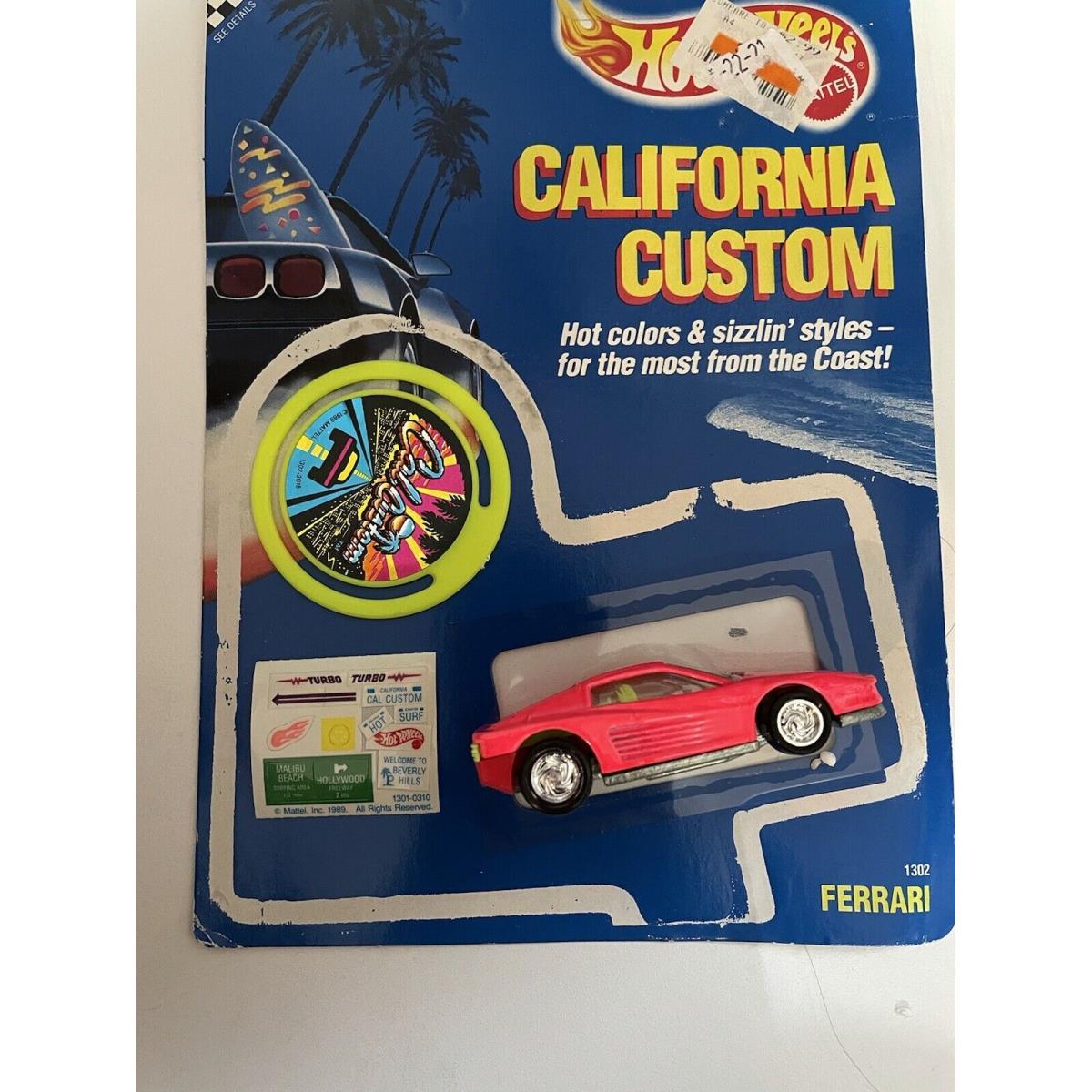 Read Listing Rare Hot Wheels 1989 California Custom Pink Testarossa Ferrari