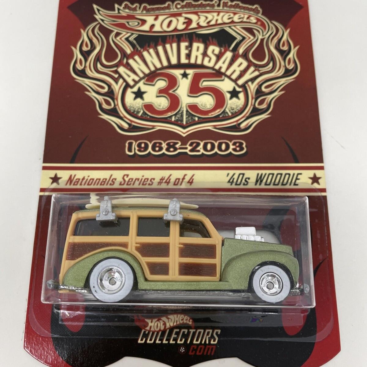 2003 Hot Wheels 3rd Annual Collectors Nationals 40`s Woodie Green / 4000