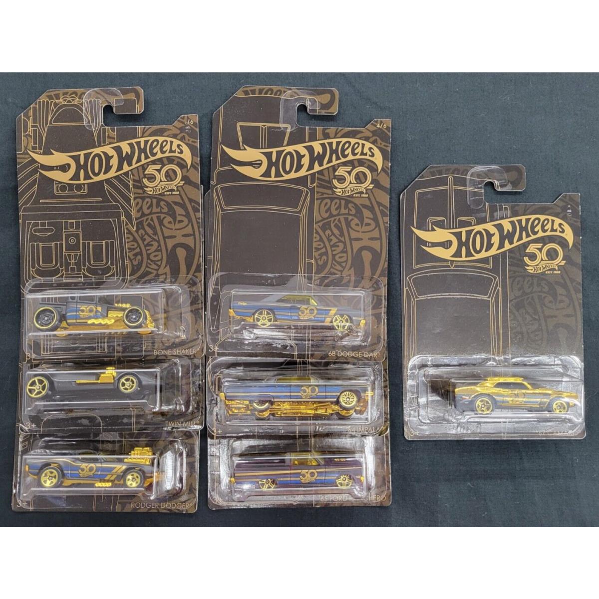 Hot Wheels Black and Gold Set with Chase - 2017 Hot Wheels