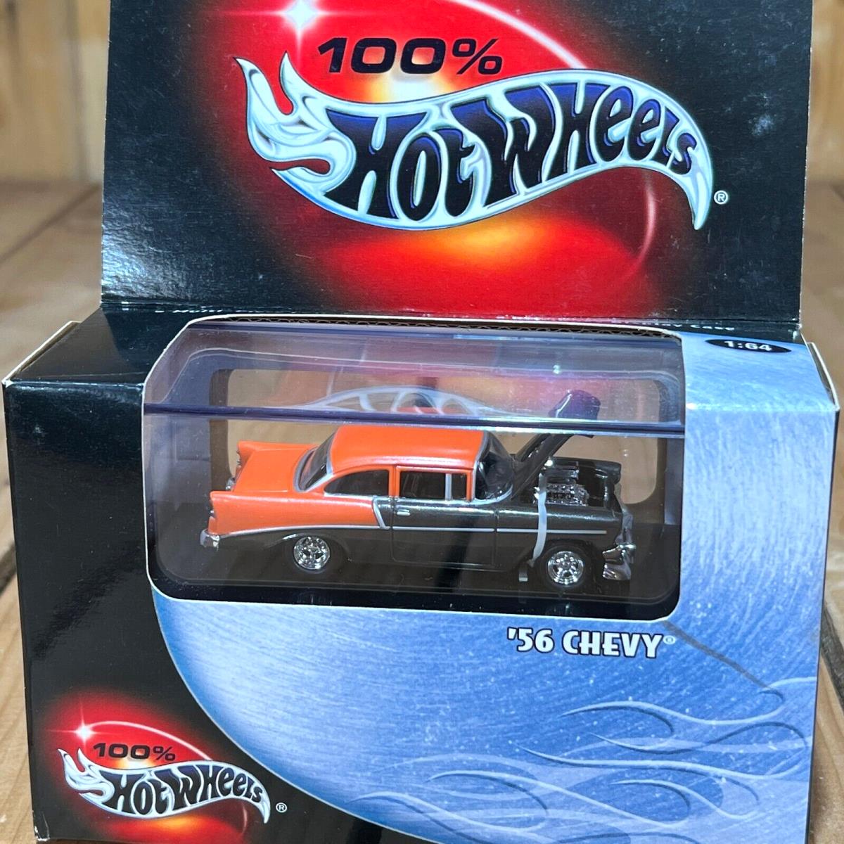 Vintage Hot Wheels Black Box `56 Chevy 1:64 Diecast w/ Display Case