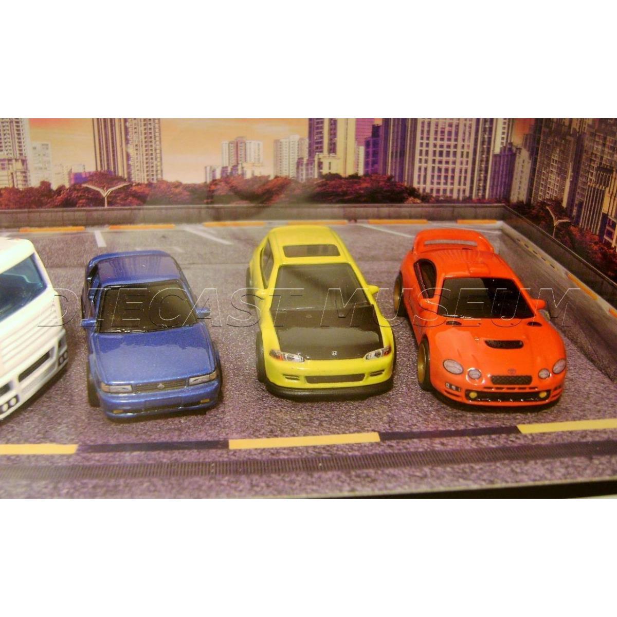 Honda Civic E6 Celica Sentra Fleet Street Diorama Set Premium Hot Wheels 2022