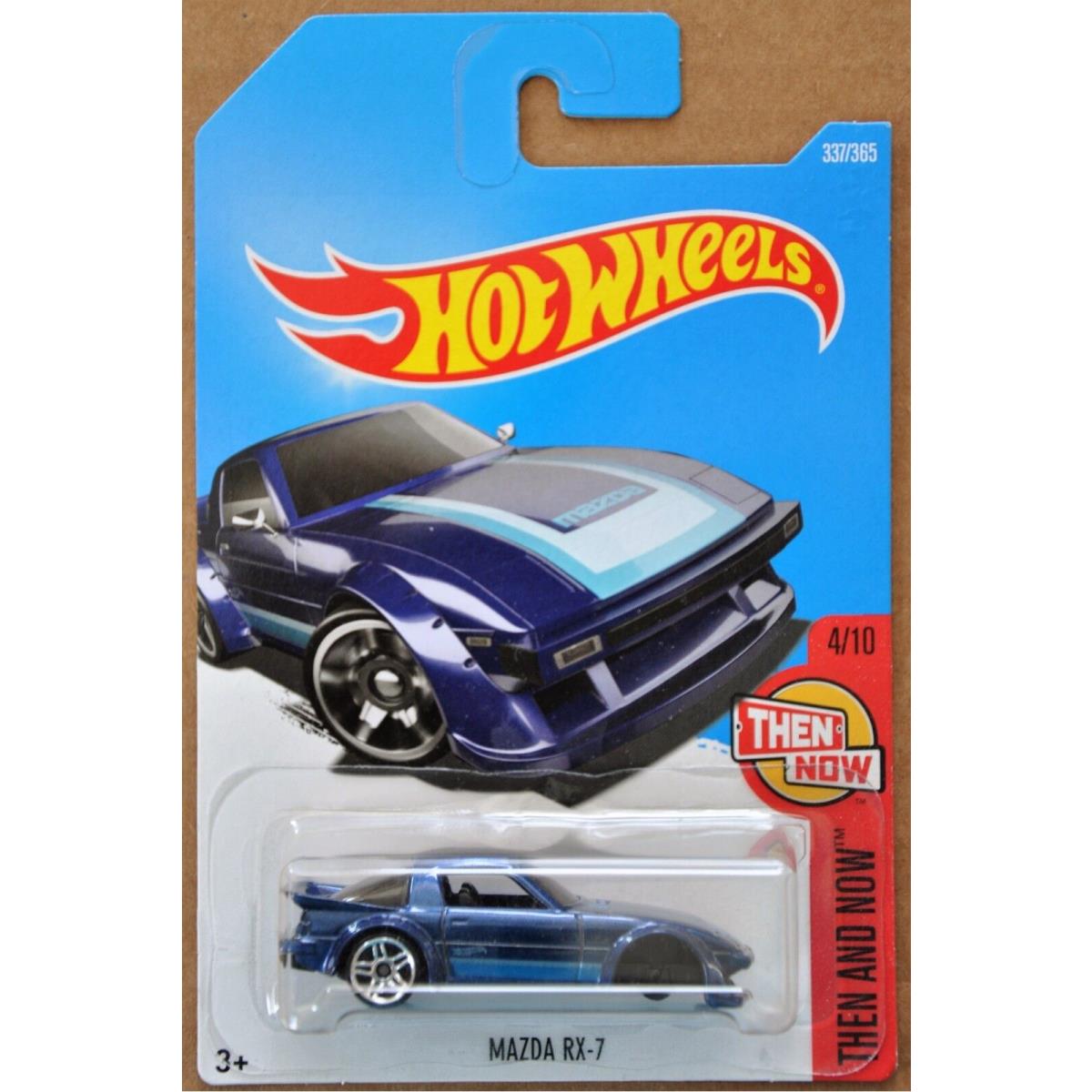 2017 Hot Wheels Mazda RX-7 337/365 Then and Now 4/10 Error Missing Wheels
