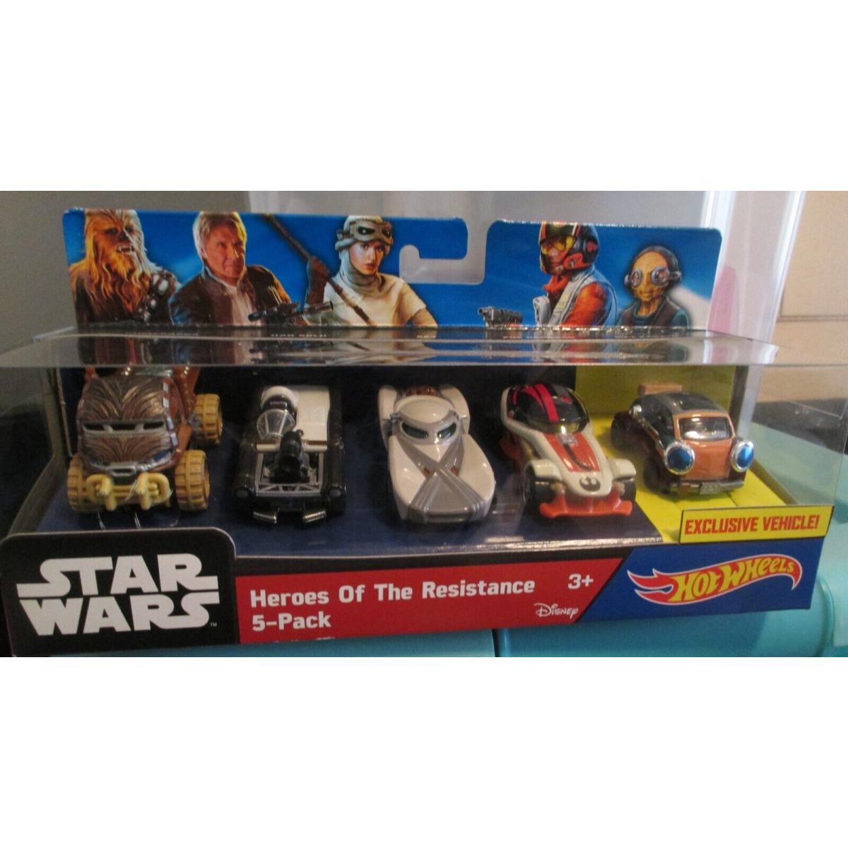 Hot Wheels 2015 Star Wars Heroes Of The Resistance 5-Pack Themed Cars 1/64