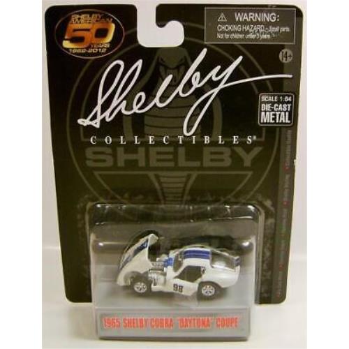1965 `65 Ford Shelby Cobra Daytona Coupe 98 White Shelby Collectibles Diecast
