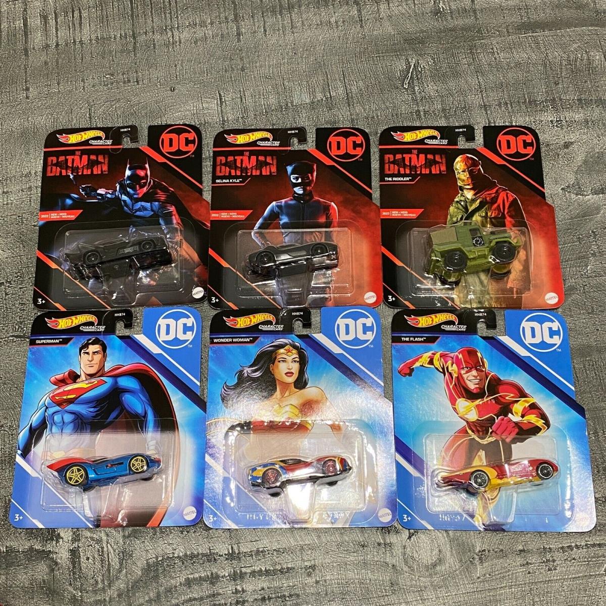 IN Hand Hot Wheels 2022 DC Character Cars Complete Set OF 6