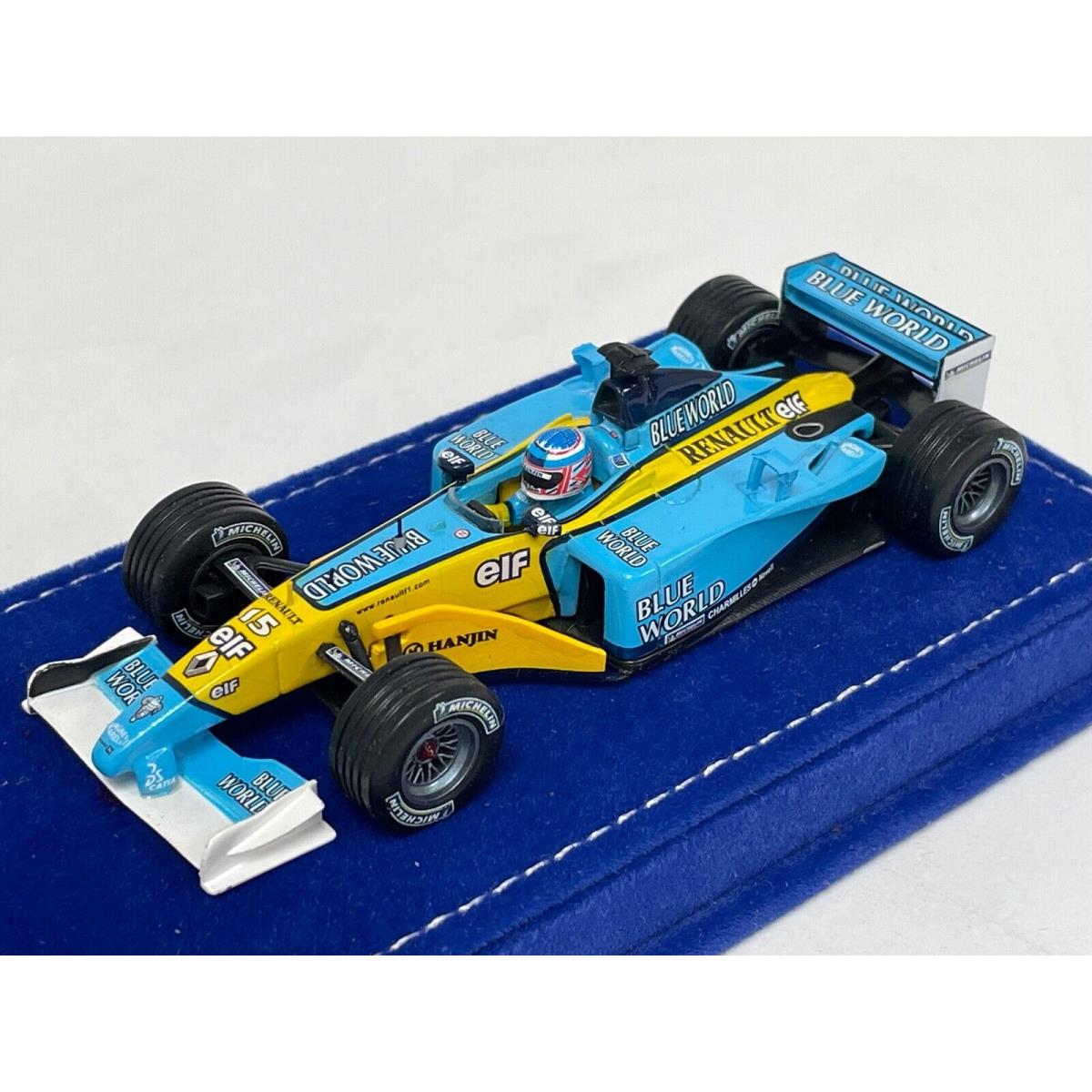 1/43 Hot Wheels Model of Renault R202 2002 F1 Season J.button Suede Base TN078