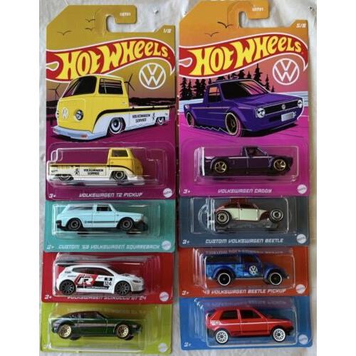 2022 Hot Wheels VW Volkswagen Set 1-8 - Exclusive Set of 8 Cars - Beetle Pickup
