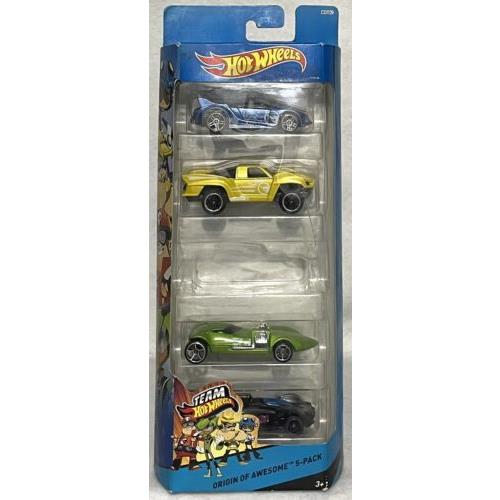 Hot Wheels Origin Of Awesome 5 Pack Cars 2014 by Mattel Thailand 1 Car Missing