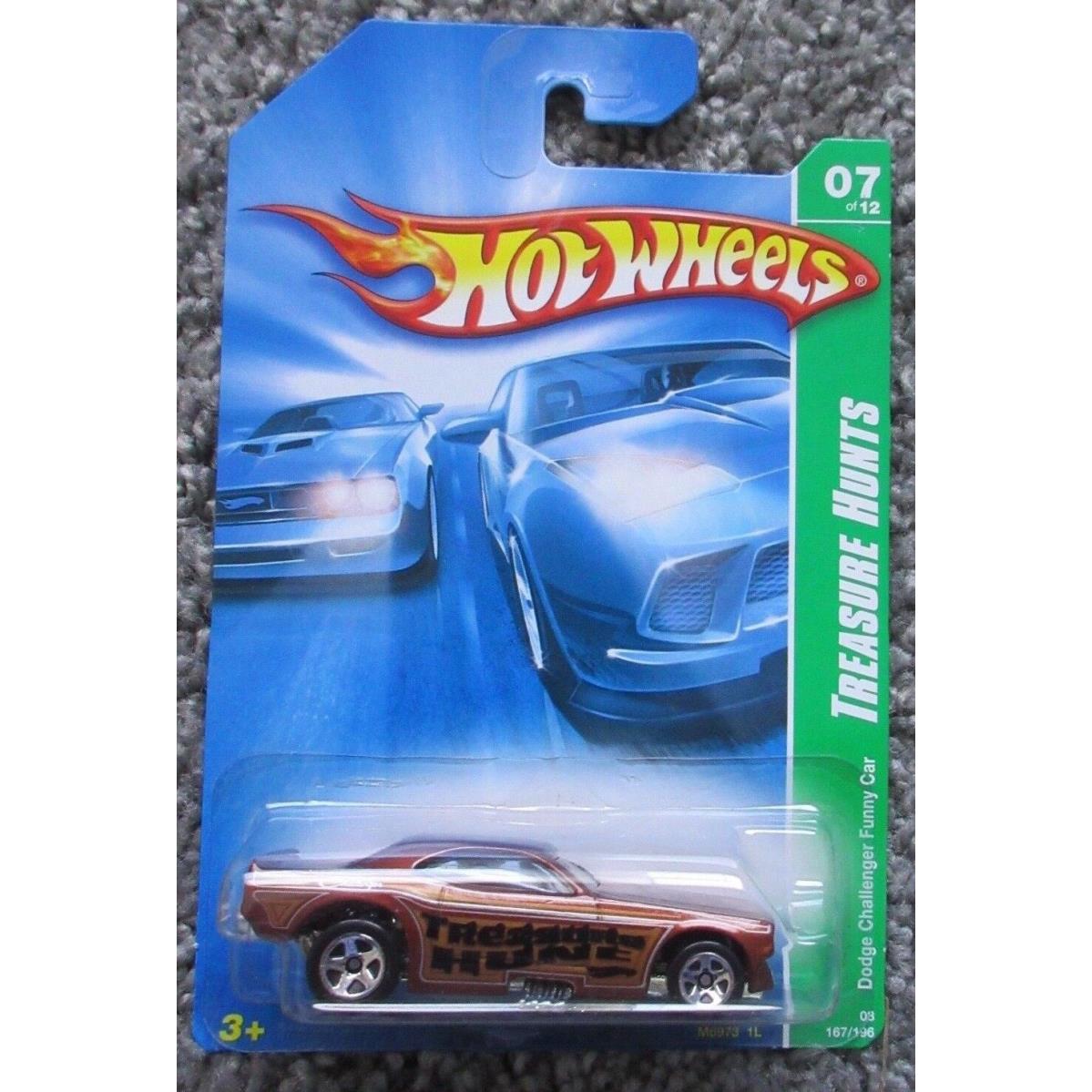 Moc Hot Wheels 1/64 Diecast 2008 Challenger Funny Car Treasure Hunt TH 5SP